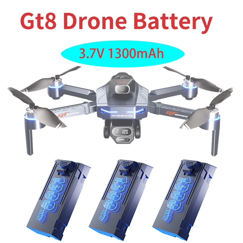 Drone Ae Rc - オリジナル 3.7V 1300mAh GT8 ドローンバッテリースクリーン 4K