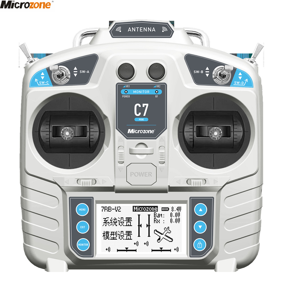 Drone Rc Leading - MicroZone MC7コントローラー C7 MINI送信機 2.4G MC8RE受信機付き無線システム