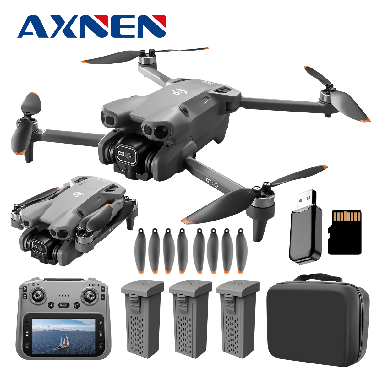 Jjrc Drone X12 - 新型GT50ドローン 4.3インチスクリーンリモコン 8K 183g軽量 初心者向け折りたたみ式GPSブラシレスモーターRCクアッドコプターおもちゃ