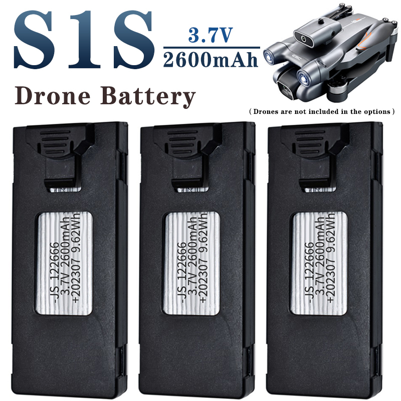 Drone S1S Rc Quadcopter - オリジナルLS-S1Sドローンバッテリー S1s RCクアッドコプターFPVスペアパーツ 3.7V 2600mAhバッテリー E88