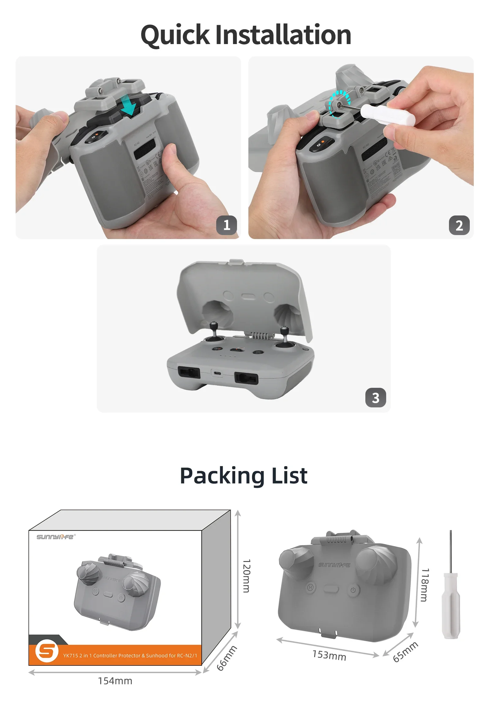 2 in 1 コントローラープロテクター サンフード コント - Drone Dji Rc Mini のレビューと価格