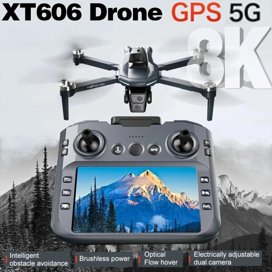 オリジナルXT606ドローン プロフェッショナル 8K HD - Drone Ae Rc のレビューと価格