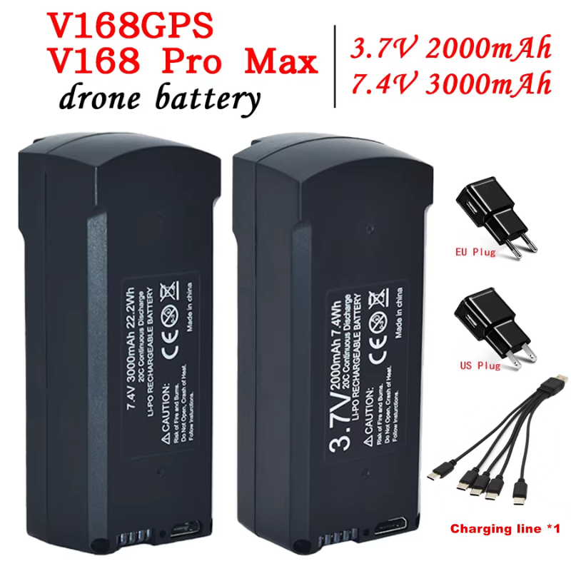 GPS V198 7.4V 3000mAh バッテリー RC - Drone Rc Leading のレビューと価格